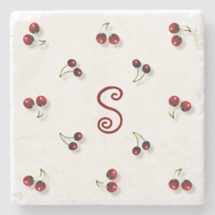 Dessous-de-verre En Pierre Tapis de protection en forme de noyaux de cerises