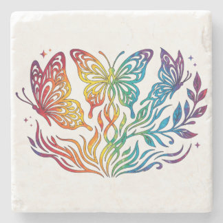 Dessous-de-verre En Pierre Tapis de verre Papillon
