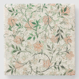 Dessous-de-verre En Pierre Tapisserie Florale Art Nouveau Floral Vintage
