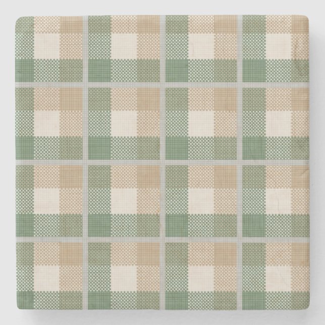 Dessous-de-verre En Pierre Tartan (Devant)