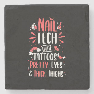 Dessous-de-verre En Pierre Technologie Nail Avec Tatouages