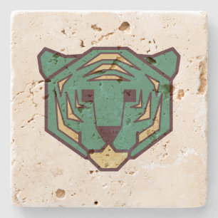Dessous-de-verre En Pierre Tête de tigre bleue