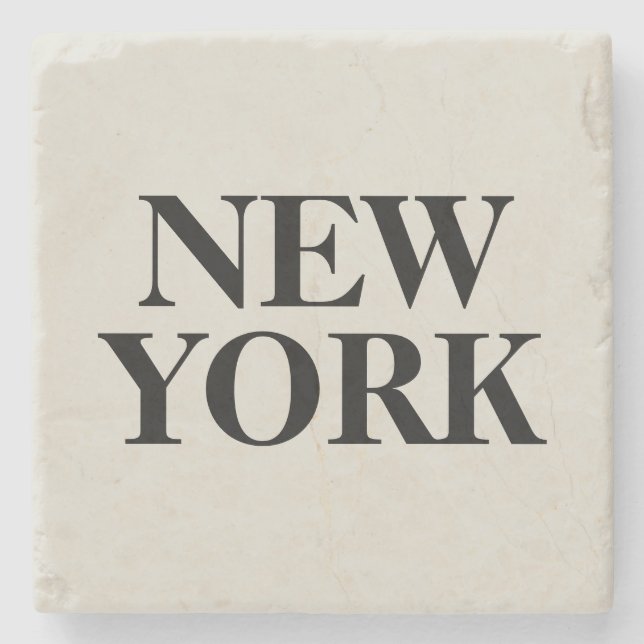 Dessous-de-verre En Pierre Texte de New York (Devant)