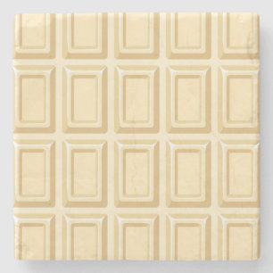 Dessous-de-verre En Pierre Texture blanche de barre de chocolat