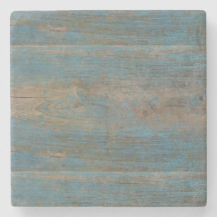 Dessous-de-verre En Pierre Texture bleue en bois de plage de Faux