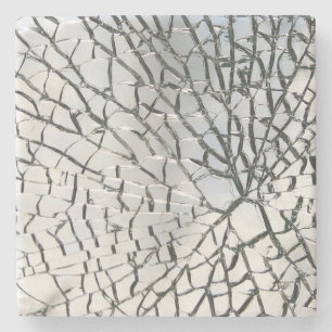 Dessous-de-verre En Pierre Texture en verre brisée