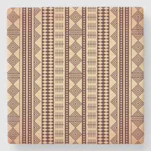 Dessous-de-verre En Pierre Texture ethnique Brown