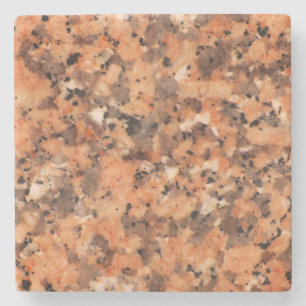 Dessous-de-verre En Pierre Texture Rock tachetée Motif vive Orange Noir