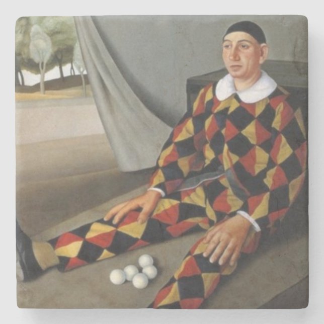 Dessous-de-verre En Pierre The Juggler (par Antonio Donghi) (Devant)