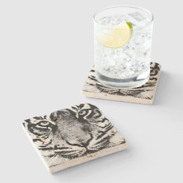 Dessous-de-verre En Pierre Tigre