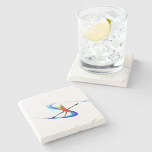 Dessous-de-verre En Pierre Tiki Surfer