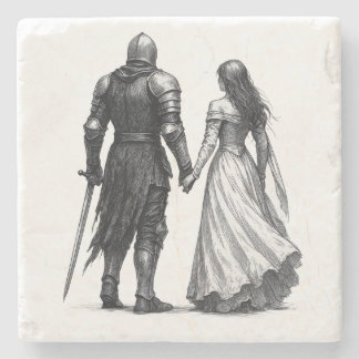Dessous-de-verre En Pierre Timeless Medieval Romance Illustration