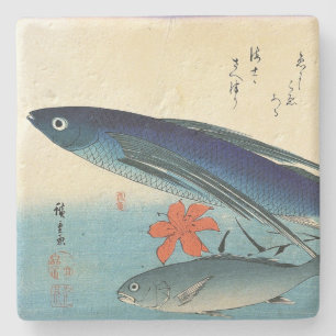 Dessous-de-verre En Pierre Tobiuo & Ishimochi - Impression colorée de poisson