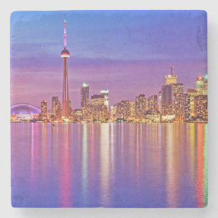 Dessous-de-verre En Pierre Toronto Skyline au crépuscule