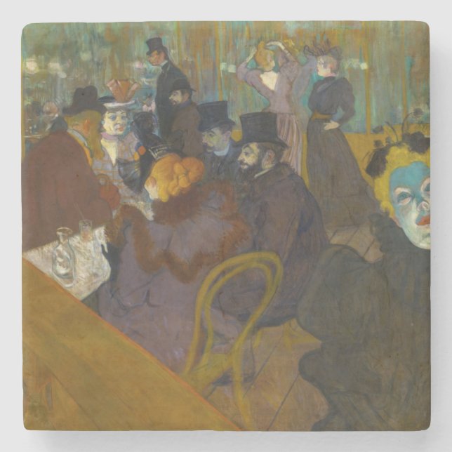 Dessous-de-verre En Pierre Toulouse-Lautrec - Au Rouge (Devant)