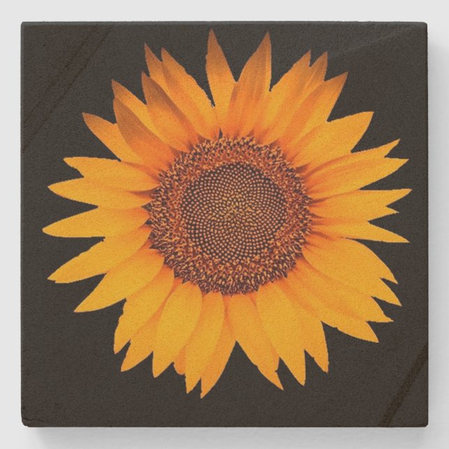 Dessous-de-verre En Pierre Tournesol (Devant)