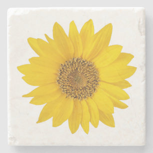 Dessous-de-verre En Pierre Tournesol jaune simple