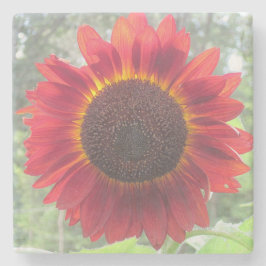 Dessous-de-verre En Pierre Tournesol rouge rouillé