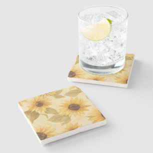 Dessous-de-verre En Pierre Tournesol rustique