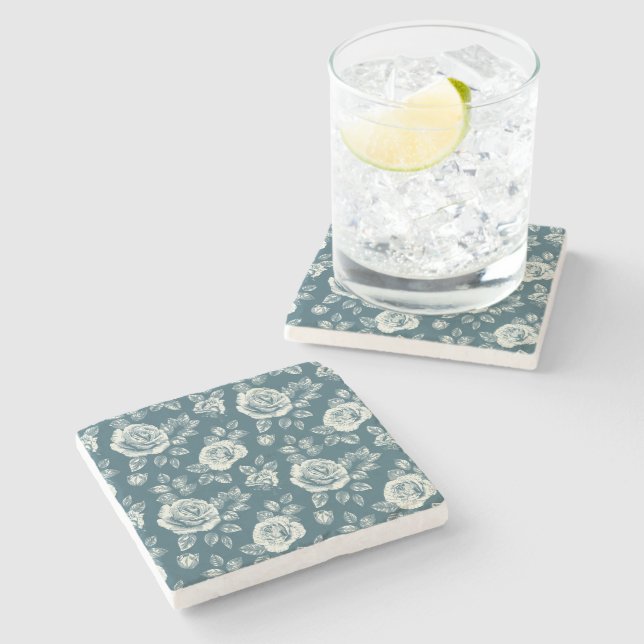 Dessous-de-verre En Pierre Tout sur le floral (Côté)