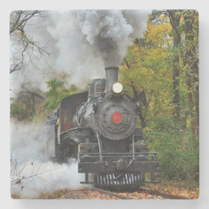 Dessous-de-verre En Pierre Train à vapeur Vintage classique