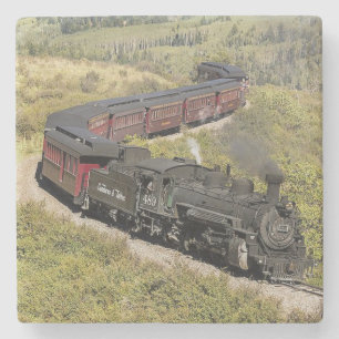 Dessous-de-verre En Pierre Train à vapeur Vintage classique, C & TS-489