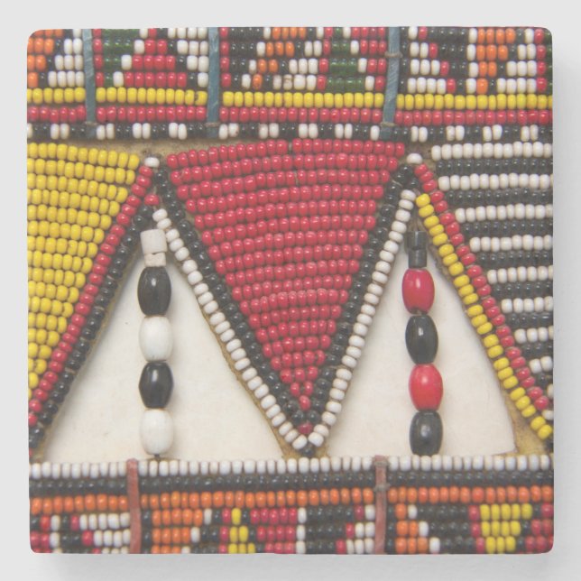 Dessous-de-verre En Pierre Travail de perles tribal Maasai (Devant)