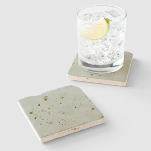 Dessous-de-verre En Pierre Travertine gris cendré