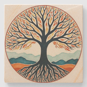 Dessous-de-verre En Pierre Tree of Life