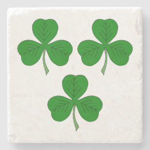 Dessous-de-verre En Pierre Trois Shamrocks