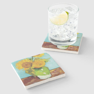 Dessous-de-verre En Pierre Trois tournfleurs   Vincent van Gogh