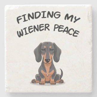 Dessous-de-verre En Pierre Trouver mon cadeau Wiener Peace Funny Dachshund
