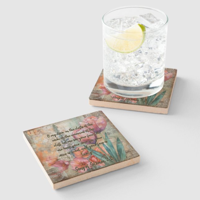 Dessous-de-verre En Pierre Tulip  (Côté)