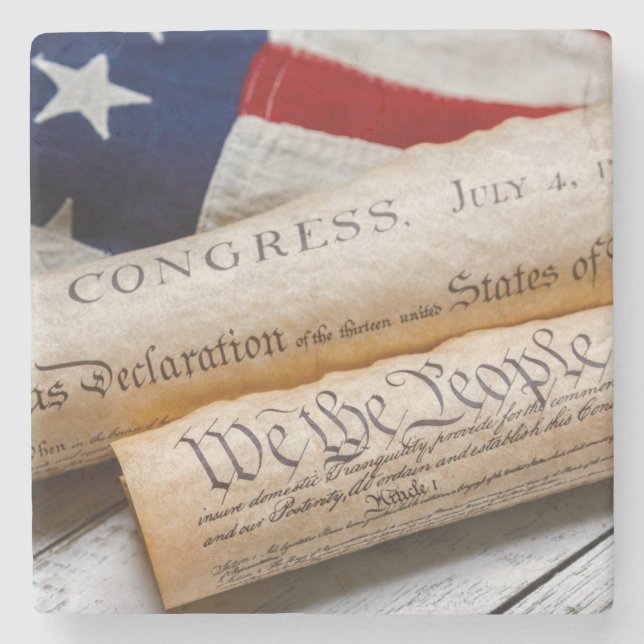 Dessous-de-verre En Pierre US Founding Documents (Devant)