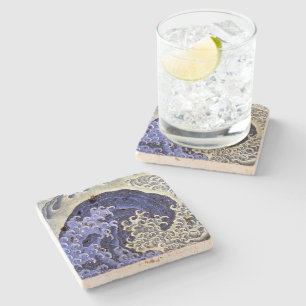 Dessous-de-verre En Pierre Vague féminine   Hokusai  