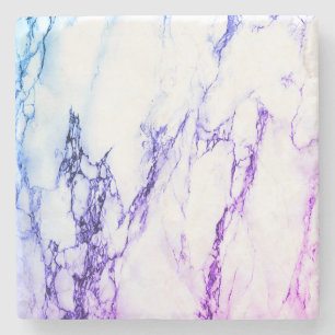 Dessous-de-verre En Pierre Variété de violets et aspect marbre à veine bleuât