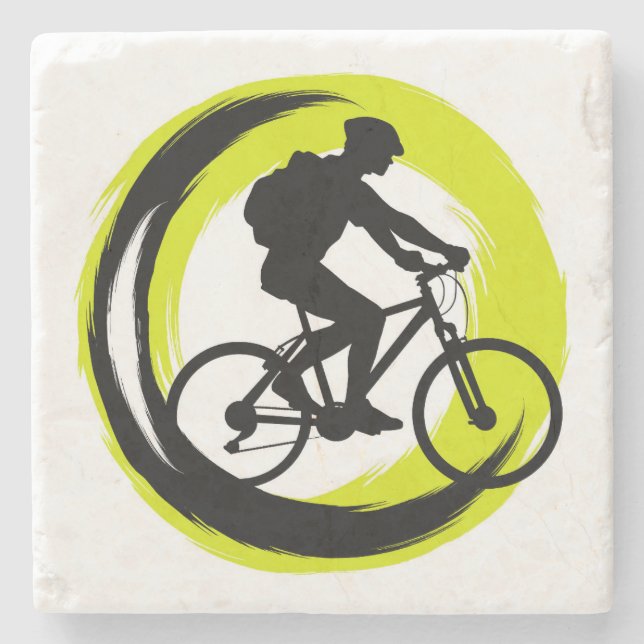 Dessous-de-verre En Pierre Vélos / Vélos Amusement d'équitation en été (Devant)