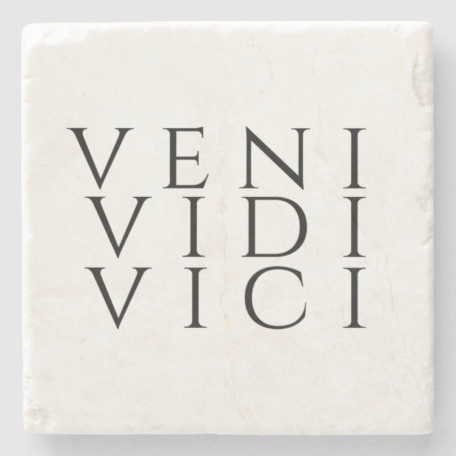 Dessous-de-verre En Pierre Veni Vidi Vici (Devant)