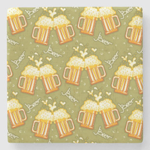 Dessous-de-verre En Pierre Verres de motif de bière
