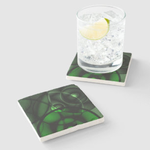 Dessous-de-verre En Pierre Vert forestier
