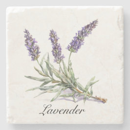 Dessous-de-verre En Pierre Vie de plantes : Lavande, personnalisable