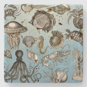 Dessous-de-verre En Pierre Vie maritime