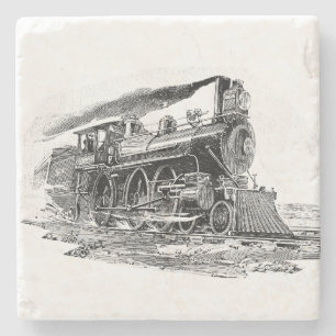 Dessous-de-verre En Pierre Vieille locomotive à vapeur