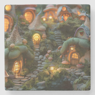 Dessous-de-verre En Pierre Village de Gnome