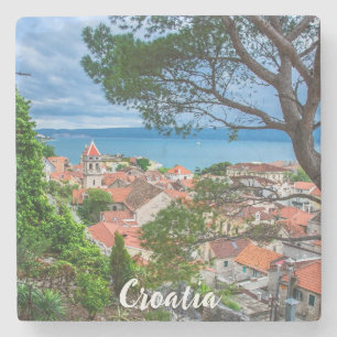 Dessous-de-verre En Pierre Ville croate d'Omis