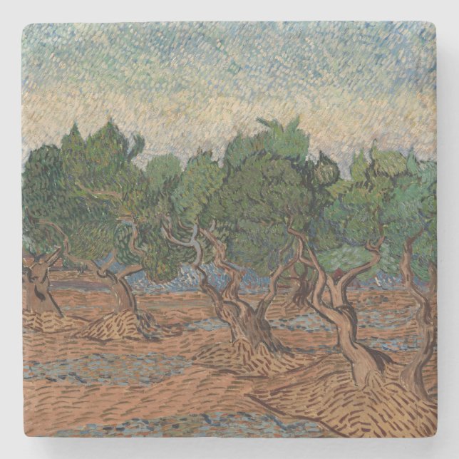 Dessous-de-verre En Pierre Vincent van Gogh - Olive Grove (Devant)