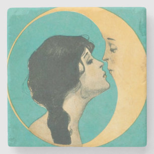 Dessous-de-verre En Pierre Vintage Lune embrasser la déesse