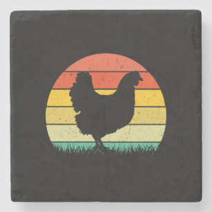 Dessous-de-verre En Pierre Vintaison rétro au poulet