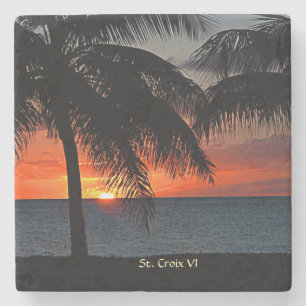 Dessous-de-verre En Pierre Virgin Islands St. Croix Sunset USVI Personnaliser