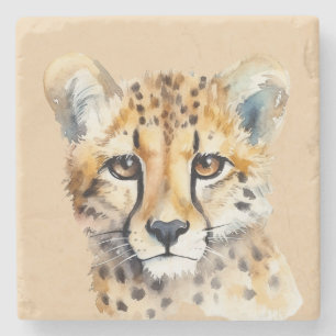 Dessous-de-verre En Pierre Visage de Cheetah